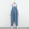 Plusstorlek kvinnors kläder jumpsuits för kvinnor ny harem stil denim overall byxor extra stor storlek lös över låret tjocka och bantar