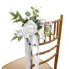 装飾的な花椅子のための人工花束偽の家に帰る結婚式の装飾屋内