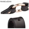 Rainie Sean Punk Rock Belts For Women Black Rivet Women Belt Streetwear Thin Long 190cm Ladies Pin Buckle Leather Belt 240419
