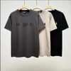 T-Shirt Mens Parisian Designer Balenciege رسالة طباعة 100 ٪ من القطن رجال الرجال القصير الأكمام غير العادية