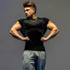 T-shirts masculins Ya American Style Mens T-shirts Sports Fitness Crew Necl