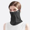 Racing Jackets Summer Sunscreen Mask Female Outdoor Cycling Anti-ultraviolet Hang Ear Ice Wire Breathable Lengthened Neck Protection