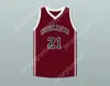 Пользовательский nay name Youth/Kids Alex Caruso 21 AM Consolidated High School Tigers Maroon Basketball Jerse