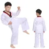 Produits White Taekwondo Karate Uniforme Belt Suit TKD Dobok Taekwondo Vêtements Unisexe Enfants Adulte Judo Sports Team Training Performance