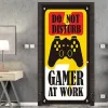 Игроки Gamepad Gamer Sellesive Съемные дверные наклейки цветовые игры контроллер обои наклейка дома подростки для спальни декор росписи плакат