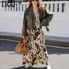 Traf Animal Print Slip Robe Femme sans manches Summer Long Robes 2024 Vintage Holiday Backless Sexy Midi Party 240417