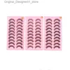 Fałszywe rzęsy 10 nowe czarne DD Rosyjskie kręcone fałszywe rzęsy 3D Norek grube włosy wielokrotnego użytku Puszysty fałszywe rzęsy Q240425