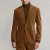 Costumes pour hommes Elegant Man Suit Corchuroy de style britannique British Business Busine.