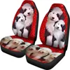 Auto -stoelbedekkingen Oude Engelse Sheepdog Print Set 2 PC Accessoires Cover