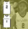 Custom Nay Name Herren Youth/Kids Gigi 2 Mamba Ballers White Basketball Trikot Version 3 genäht S-6xl