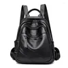 Schultaschen Frauen große Kapazität Rucksack hochwertiges Leder Frauen Vintage Tasche Reisen Dochback Ladies Bookbag Rucksack Geldbörsen