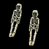 Vintage Halloween Skeleton Dange oorbellen voor vrouwen Gothic Punk Dark Metal Skull Drop Girl Festival Party Sieraden Geschenk 240422