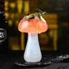 Tazza di vetro da cocktail di funghi con paglia per bevande birra creativa bicchiere di vino trasparente tazze da barre per bevande 240418