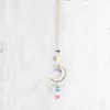 Figurines décoratives 1pcs cristal Suncatcher Prism Moon Pendant Hanging Light Catcher Rainbow Maker Outdoor Decor Decorat Decorat