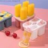 Glassverktyg Silikon Popsicle Mold Childrens Söt glass Silikon Mögelproduktion Popsicle Grid Cartoon Popsicle Glass Mögel Produktionsverktyg Q240425