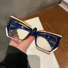 Fashion Cat Eye Anti Blue Light Glasse Optics Eyewear Frames Oregelbundna lapptäcke Ladies Computer Gaming Glass 2024 240410