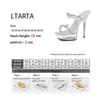 Dress Shoes Dames Luminous Rhinestones Nightclub 13cm Hoge Heel Catwalk Pole Dance Crystal 190 Series 3cm platform LFD H240425