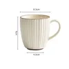 Tumbler 280 ml Coppia di tazze da caffè a strisce Coppia Breakfast Milk Cups With Hand Home Office Cups Festival Festival Festival 1PCS H240425