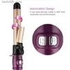 Curling Irons Automatic rotation of hair curler tourmaline ceramic rotating roller wave curling magic curling rod rapid heating shaping of women Q240425