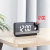 Horloges 2022 Nouvelle LED Digital Projection Alarm Table Alarm de l'alarme électronique avec projection Projecteur CHABLE CHORDIDE