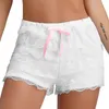 Shorts femininos femininos abóbora babou bloomers sweet lace com barro de laço