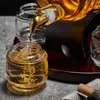 Whiskey Barrel Decanter Set Liquor Dispenser Birthday Valentines Day Gifts Ideas for Men Husband 1350ML with 4 240420