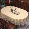 Bordduk Oval Pu Leather Shape TablecoM Monokromatisk vattentät oljeproof Home El Party Decoration Kök