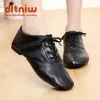 Boots Woman's Pu Leather Jazz Dance Shoes Lace Up Boots For Adult Woman Practice Yoga Shoes Soft and Light Weight Jazz Boots