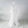 Zwangerschapsjurken kanten kraamfotoshoot Lange jurken Bell Sleeve zwangerschapsfotografie Props Dress