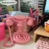 Acessórios Pink Cartoon Mini Telefone fixo