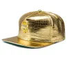 Masowe czapki hip -hopowe Baseball Regulowany czapkę piłką snapbacka mężczyźni kobiety pu skórzane czapki hiphopowe krokodyl ziarno skórzana snapt hat7897084