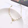 Moda de venda quente e belas e lindas e lindas pérolas de água pérola diamante pulseira feminina com ornamentos presentes de festa