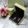 Cleef Fashion Brand Single Flower Agate Gold Clover Necklace Bracelet Earring Set 4/four Designer Jewelry for Women