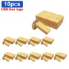 DRIVES 10PCS LOGO FREE WOOD USB Flash Drive Penaandrijving 4GB 8 GB 16 GB 32 GB 64 GB 128 GB USB Stick 2.0 Pendrive voor apparaat voor fotografie