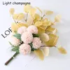 Decorative Flowers Bridal Garden Simulation Nordic Bouquet Wedding Silk Flower Fake Chrysanthemum Ball Artificial