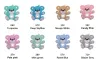 Teethers 10pcs Silicone Bear Baby Teether Food Grade Infant Teething Pacifier Chain Accessories Rodent Pendant Newborn Toy BPA Free Koala