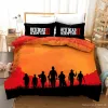 Ensembles Red Dead Redemption Shooting Game 3D LEDDRE Set queen King Size Duvet Cover Set Couperter Cover Airelfas thelas pour jeunes garçons