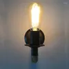 Lampa ścienna American Retro Industrial Black Base Linia Korytarza Korytarza Osobowość Sypialnia Łazienka