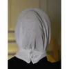 Hijabs muslimska jersy hijab halsduk vit abaya hijabs för kvinnlig tröja abayas kvinnor islamisk klänning huvud wrap turbans omedelbart crinkle turban d240425