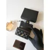 Luxury C Fashion Designer Women Card Holders Fold Flap Classic Pattern Caviar Lambskin Black Woman Small Mini Wallet Pure Purse Color Pebble Leather With Box 253 446