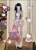 Jupes en jupe rose douce taille haute japonais y2k kawaii vêtements pli punk mignon lolita sexy 2024 mini girl cutecore 90s