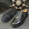 Casual Shoes Authentic Real Crocodile Skin Classic All-match Clear Black Male Board Genuine Alligator Leather Men Lace-up Walking Flats
