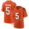 2024 남자 9 Joe Burrow Football Jerseys 5 Tee Higgins 1 Ja'marr Chase 축구 유니폼 크기 S-3XL