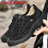 Casual Shoes Arrival Men Hiking Breathable Rubber Male Boots Outdoor Non-Slip Walking For Man Comfy Lace-Up