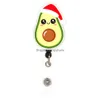 Andere woningdecor 10 PCS/Lot Mix Style Cute Avocado Santa Claus Acryl Plastic Holiday Badge Reel voor verpleegkundige dokter werkaccessoires Ho Dh7ig