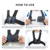 Accessoires Telesin Chest Strap Mount Waistcoat Belt Mount voor GoPro 12 Hero 11 10 9 8 7 6 Insta360 Sjcam Eken DJI Action Camera Accessories