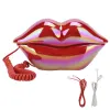 Accessoires Creative Lips Téléphone Electroplate Desktop Fandline Téléphone pour la décoration du bureau à domicile Téléphones en forme de lèvres Telefone Red / Purple