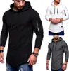 Spot European 2024 Explosion Models Hoodies Mens Mens Solid Color Round Neck Hooded Long Sleeve Arm blixtlåsare Casual tröja Designer Fashion Clothing 34646