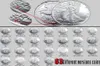 63pcs USA Walking Liberty Coins Bright Silver Copy Coin Volledige set Art Collectible96724362378624