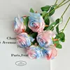 Vases 1pc rose branche artificielle fleurs mariée bouquet bricol